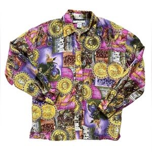 VINTAGE SILK EURO VIBE BLOUSE